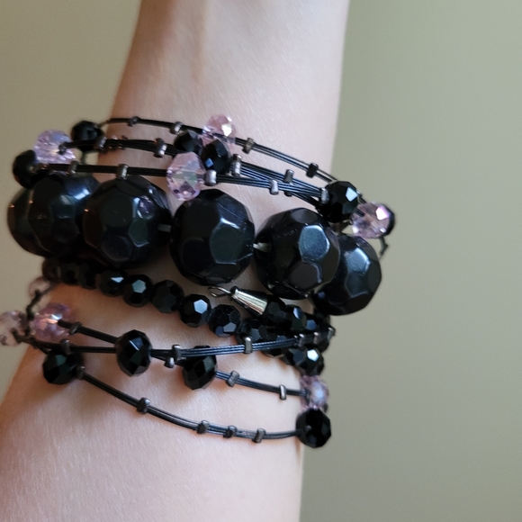 Faceted bead bracelet set - Picture 2 of 9